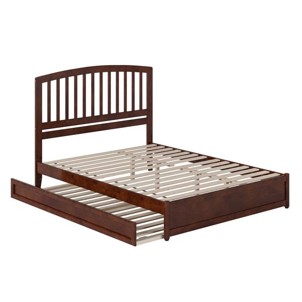 AFI Lucia Queen Platform Bed with Panel Footboard and Twin XL Trundle ...