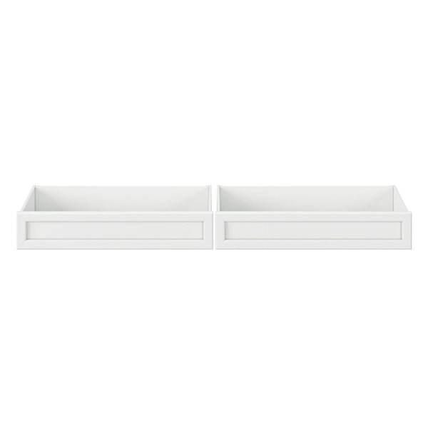 AFI Queen-King-Twin XL Mid-Century Modern Under Bed Storage Drawers in White