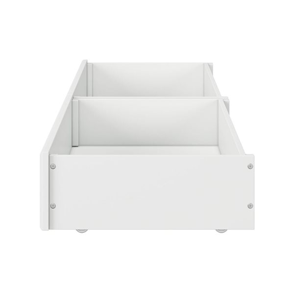 AFI Queen-King-Twin XL Mid-Century Modern Under Bed Storage Drawers in White