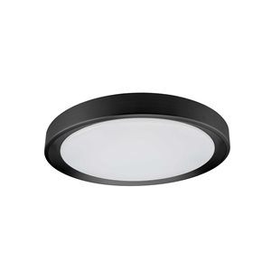 Plafonnier encastré à DEL intégré Flynn de Dainolite 24 W 3000 K noir sablé 11,75 po diamètre, 1/pqt