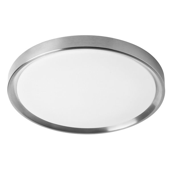 Plafonnier encastré à DEL intégré Frida de Dainolite 30 W 3000 K chrome satiné 15,75 po diamètre, 1/pqt