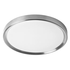 Plafonnier encastré à DEL intégré Frida de Dainolite 30 W 3000 K chrome satiné 15,75 po diamètre, 1/pqt