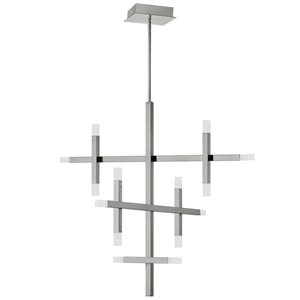 Lustre moderne Acasia de Dainolite 14 lumières 36 l. x 28 p. x 32 po h. à diffuseur en acrylique givré, chrome poli