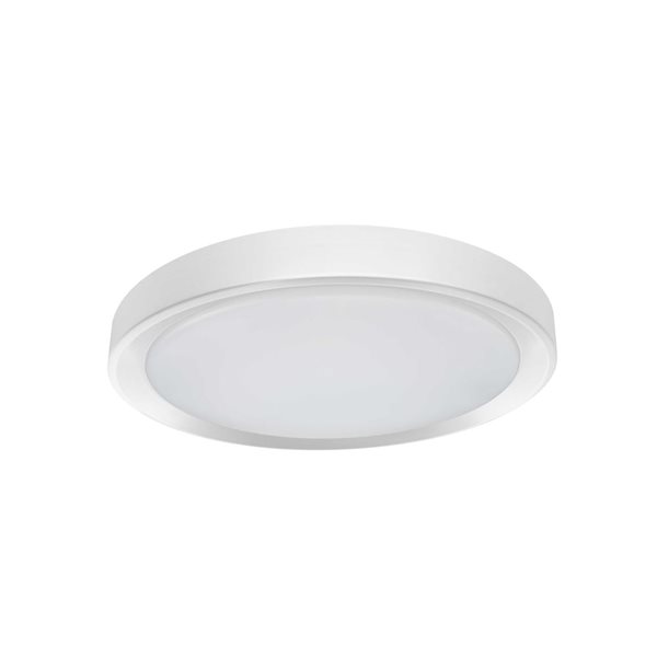 Plafonnier encastré à DEL intégré Flynn de Dainolite 24 W 3000 K blanc mat 11,75 po diamètre, 1/pqt