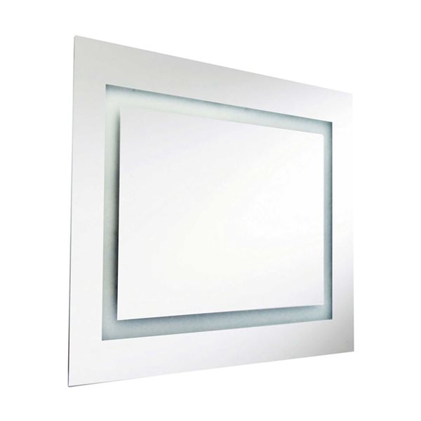 Miroir mural rectangle Dainolite 30 x 36 po à DEL intégrée 37 W