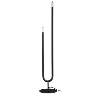 Dainolite Wand 60-in H Matte Black 2-Light Modern Floor Lamp