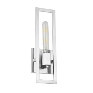 Dainolite Wisteria 1-Light Polished Chrome Wall Sconce