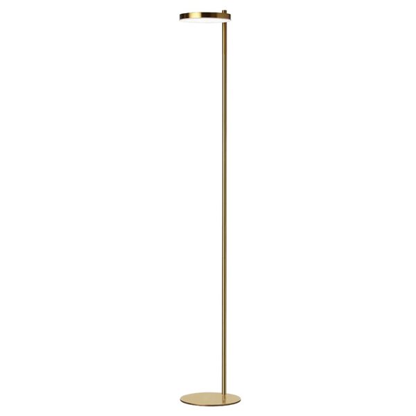 Dainolite Fia 61-in H Aged Brass 1-Light LED Modern Floor Lamp