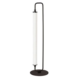 Dainolite Freya 1-Light LED Matte Black Table Lamp - White Acrylic