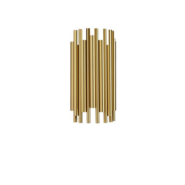 Dainolite Weslyn Short 2-Light Wall Sconce - Aged Brass