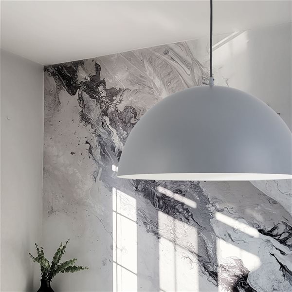 Dainolite Ofelia 1-Light Large Grey Pendant