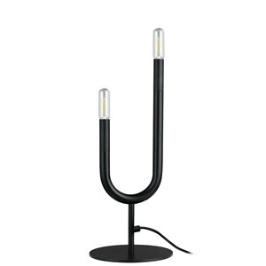 Dainolite Wand 2-Light Matte Black Table Lamp