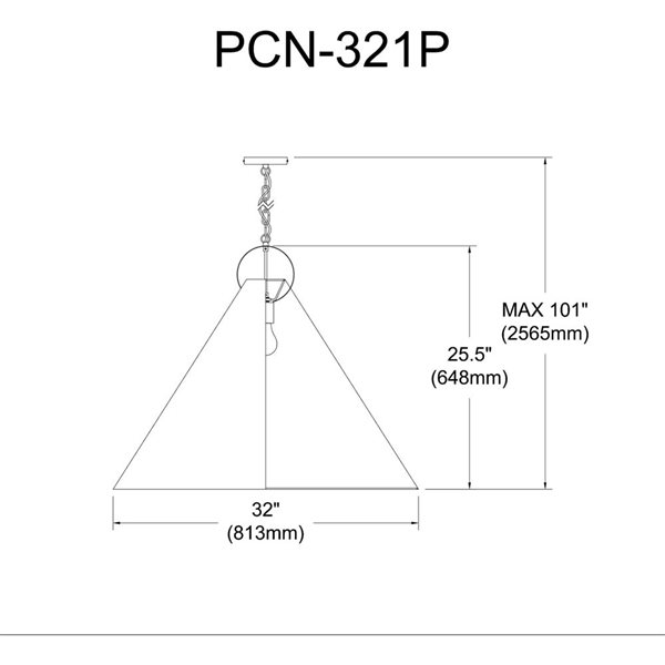 Dainolite Princeton 1-Light 32-in dia White Shade Pendant - Matte Black Finish