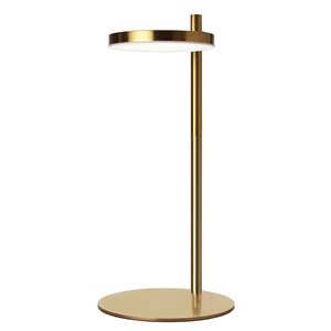 Lampe de table 1 lumière DEL Fia de Dainolite en laiton patiné