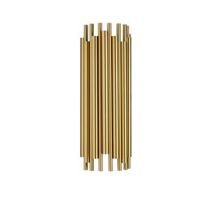 Dainolite Weslyn 2-Light Tall Aged Brass Wall Sconce