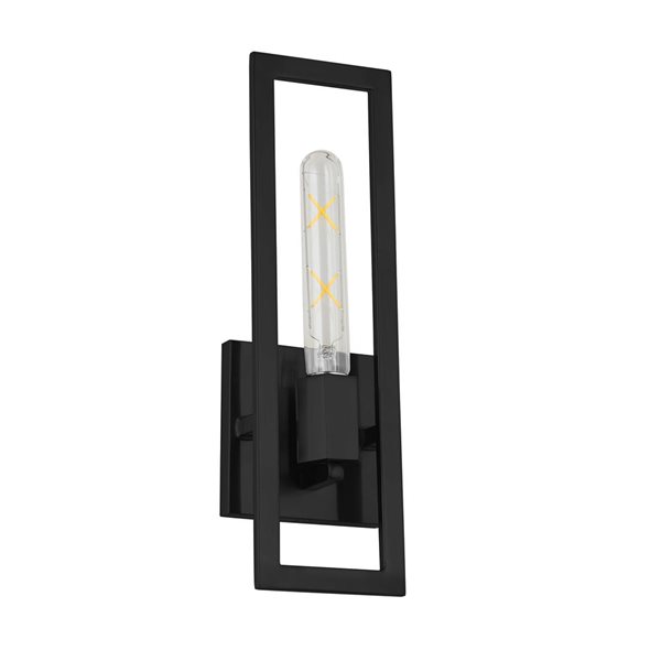 Dainolite Wisteria 1-Light Matte Black Wall Sconce