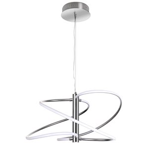 Dainolite Romy 36 W LED Polished Chrome Pendant with White Silicone Diffuser