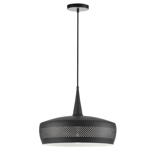 Suspension noir mat 1 lumière Pixie de Dainolite