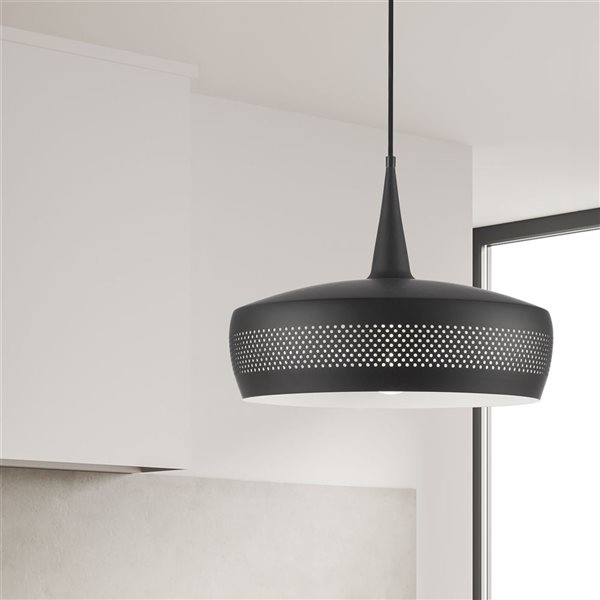 Dainolite Pixie 1-Light Matte Black Pendant