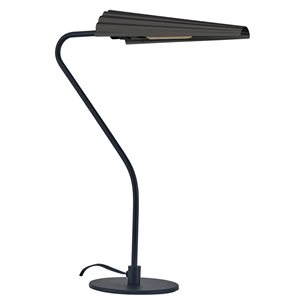 Dainolite Cassie 1-Light Incandescent Matte Black Table Lamp