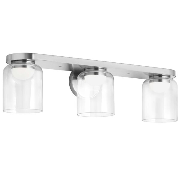 Dainolite Nadine 30 W LED Polished Chrome Vanity Light Fixture - Clear Glass