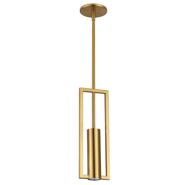 Dainolite Pauline 1-Light Aged Brass Pendant