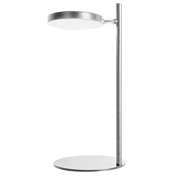 Lampe de table 1 lumière DEL Fia de Dainolite en chrome satiné