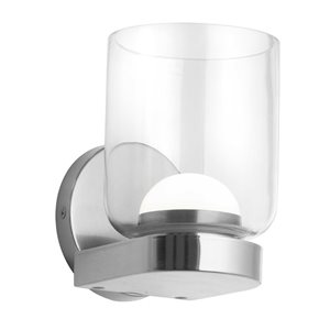 Dainolite Nadine 10 W LED Polished Chrome Wall Sconce - Clear Glass