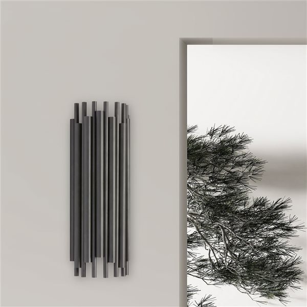 Dainolite Weslyn 2-Light Tall Wall Sconce - Matte Black