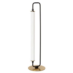 Dainolite Freya 1-Light LED White Acrylic Shade Table Lamp - Matte Black/Aged Brass