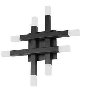 Dainolite Acasia 14 W Matte Black Wall Sconce - Frosted Acrylic Diffuser