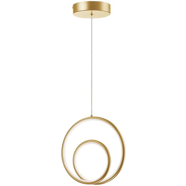 Dainolite Gabriel LED 22 W Aged Brass Pendant - White Silicone Diffuser