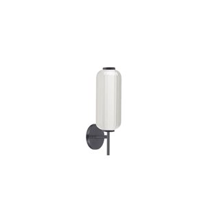 Dainolite Ramona 10 W LED Matte Black Wall Sconce - Clear Fluted Glass