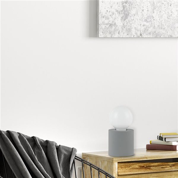 Dainolite Tonya 1-Light Grey Table Lamp