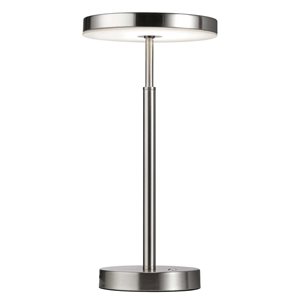 Dainolite Francine 10 W White Acrylic Diffuser Table Lamp - Satin Nickel