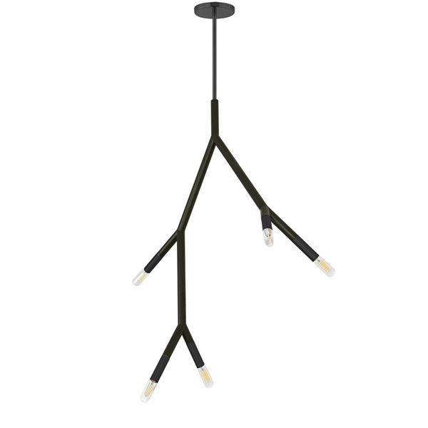 Dainolite Morgan 5-Light Pendant - Matte Black Finish