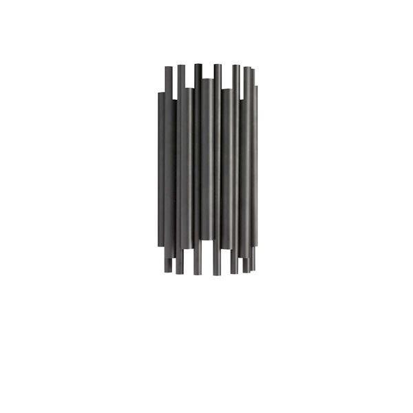 Dainolite Weslyn 2-Light Short Matte Black Wall Sconce