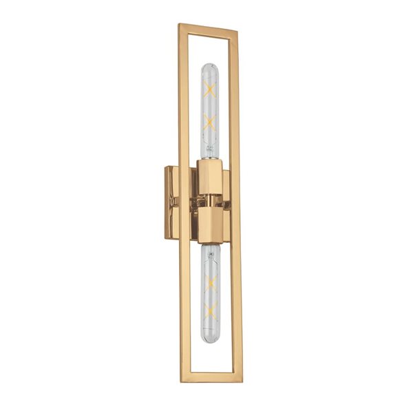 Dainolite Wisteria 2-Light Wall Sconce - Aged Brass