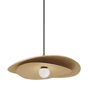 Luminaire suspendu Paven de Dainolite 12 W à DEL en laiton patiné