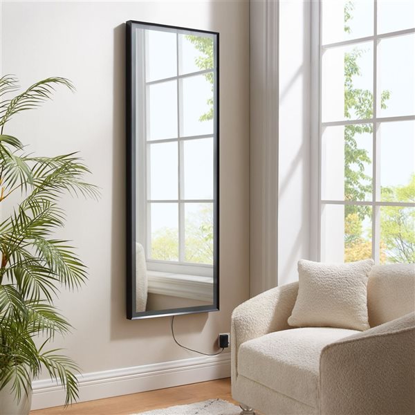 Inspired Home Dequan  Full Length Mirror, Black