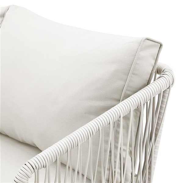 Inspired Home Taiden Outdoor 5pc Group Set:2 Sofas, Bench, Stool, Table, Sand