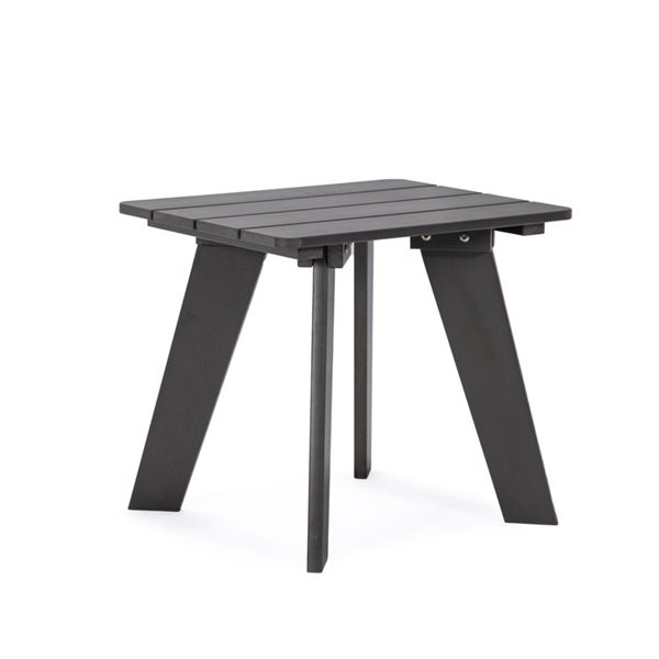 Inspired Home Natali Outdoor 3pc Seating Set : 2 Chairs, 1 Table, Dark Grey