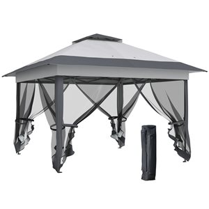 Outsunny 12 x 12-ft Pop-up Tent Gazebo with Roller Bag