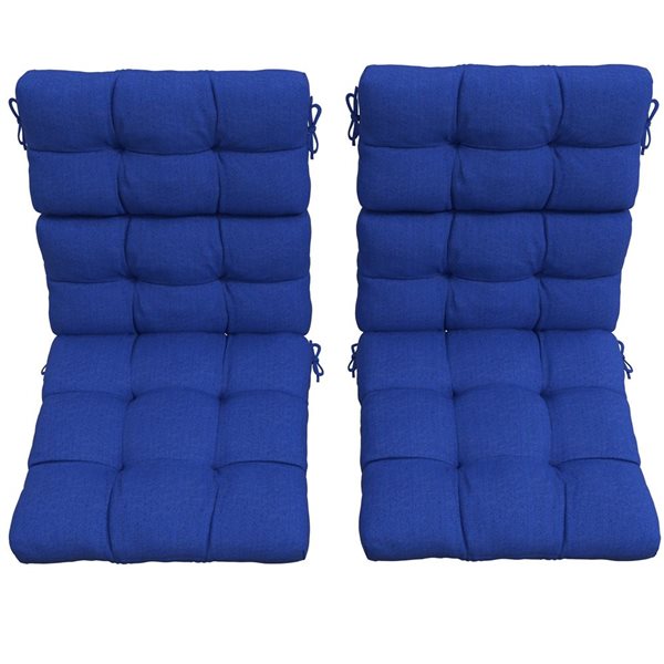 Outsunny Set of 2 Button Tufted Outdoor Chair Cushions with Ties