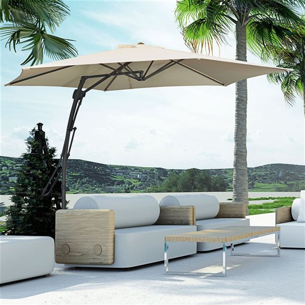 10 ft patio solar umbrella with crank and led lights Best Choice Products 10ft Solar LED Offset Hanging Outdoor Market Patio Umbrella w/ Adjustable Tilt