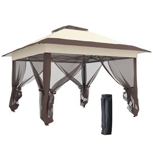 Outsunny 12 x 12-ft Pop-up Tent Gazebo with Roller Bag