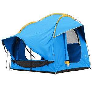 Outsunny 2000mm Blue and Orange Waterproof Car Tent with 3 Doors