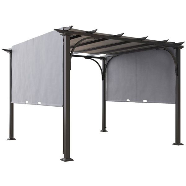 Outsunny 9.8 x 9.8-ft Grey Outdoor Pergola
