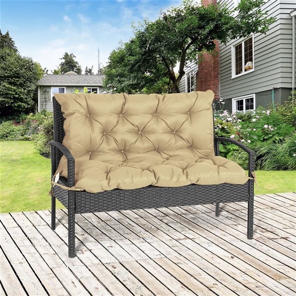 Outsunny Garden Bench Cushion with Backrest