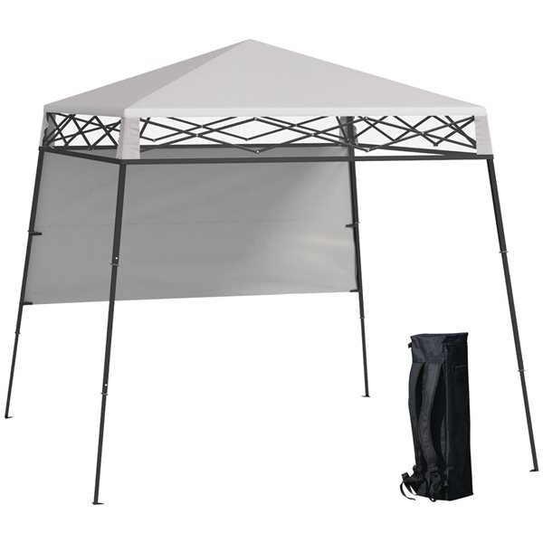 Outsunny 7 x 7-ft Garden Foldable Pop Up Tent Gazebo with Adjustable Legs